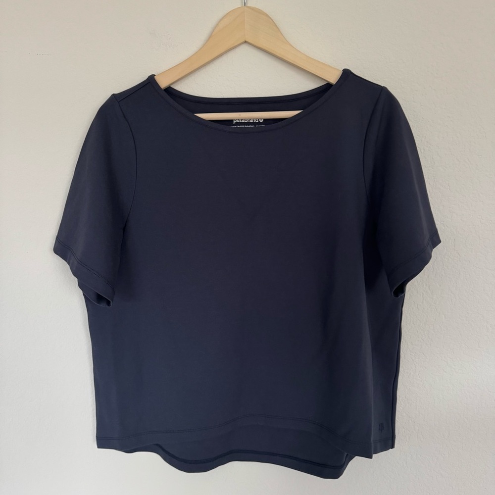 Betabrand Midnight Blue High Low Heavyweight Boxy Tee Size Medium